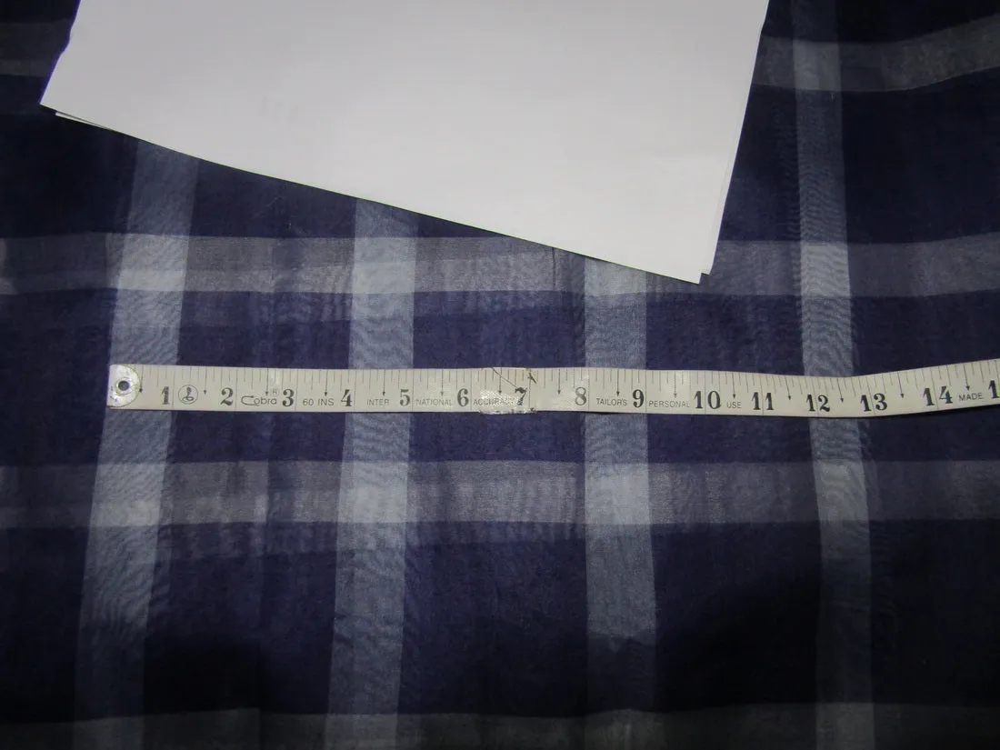 100% silk organza plaid fabric 44&quot; shades of purple