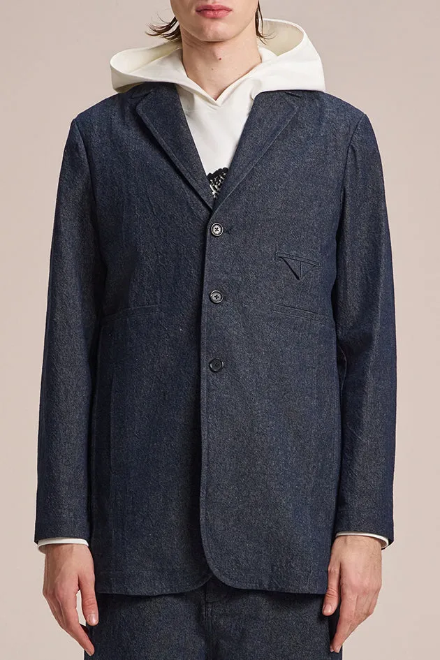 3 Buttons Denim Blazer