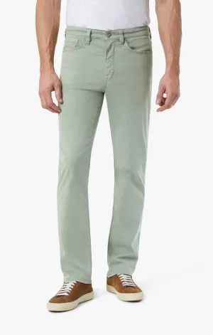 34 Heritage Charisma Relaxed Straight Leg Pants In Iceberg Green Twill