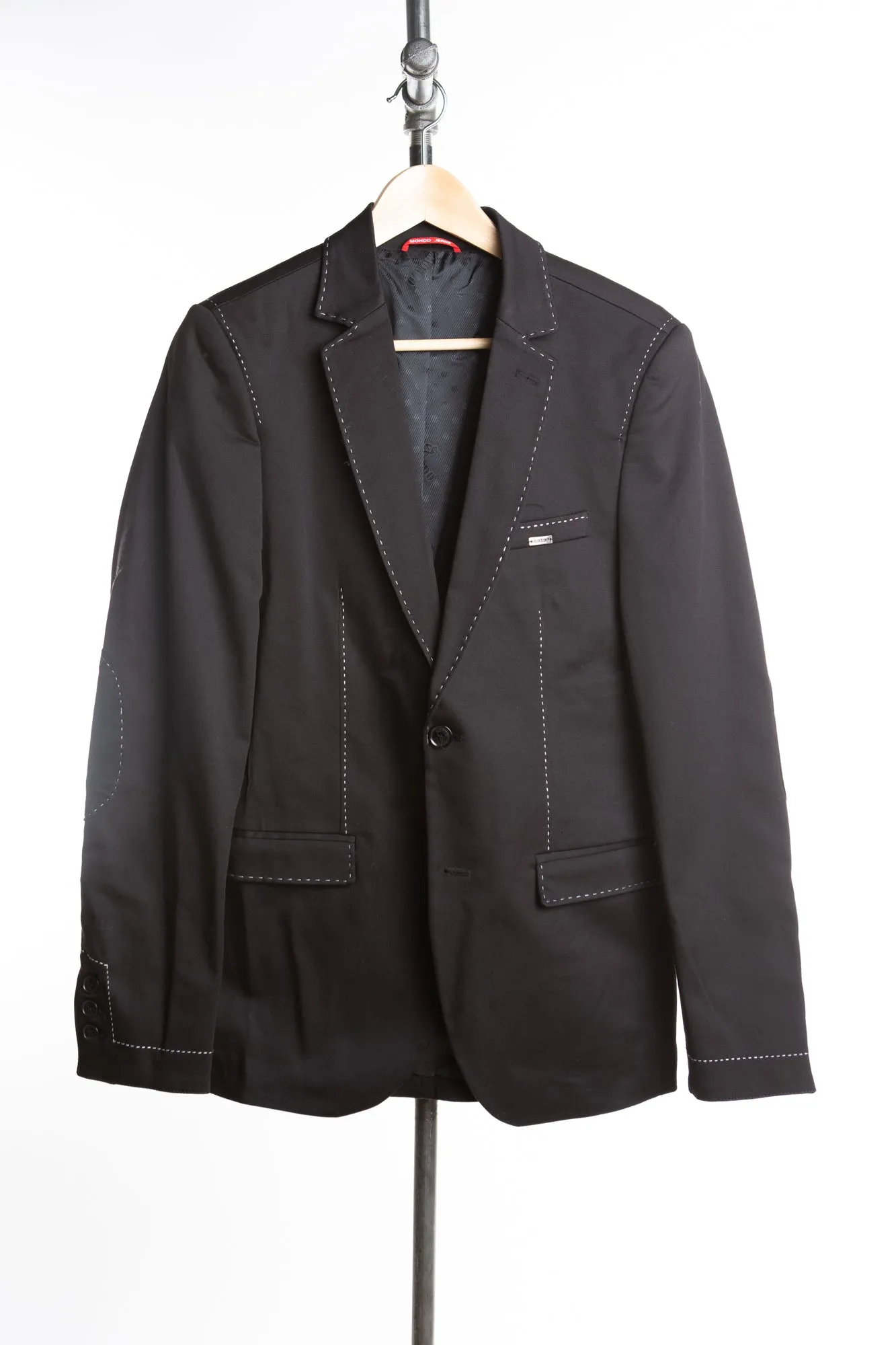 Accent Stitch Blazer - Black