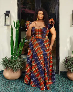 AFRICAN PRINT MAXI SKIRT - Urilka