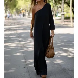 Aiden™ - Chic Asymmetrical One-Shoulder Dress