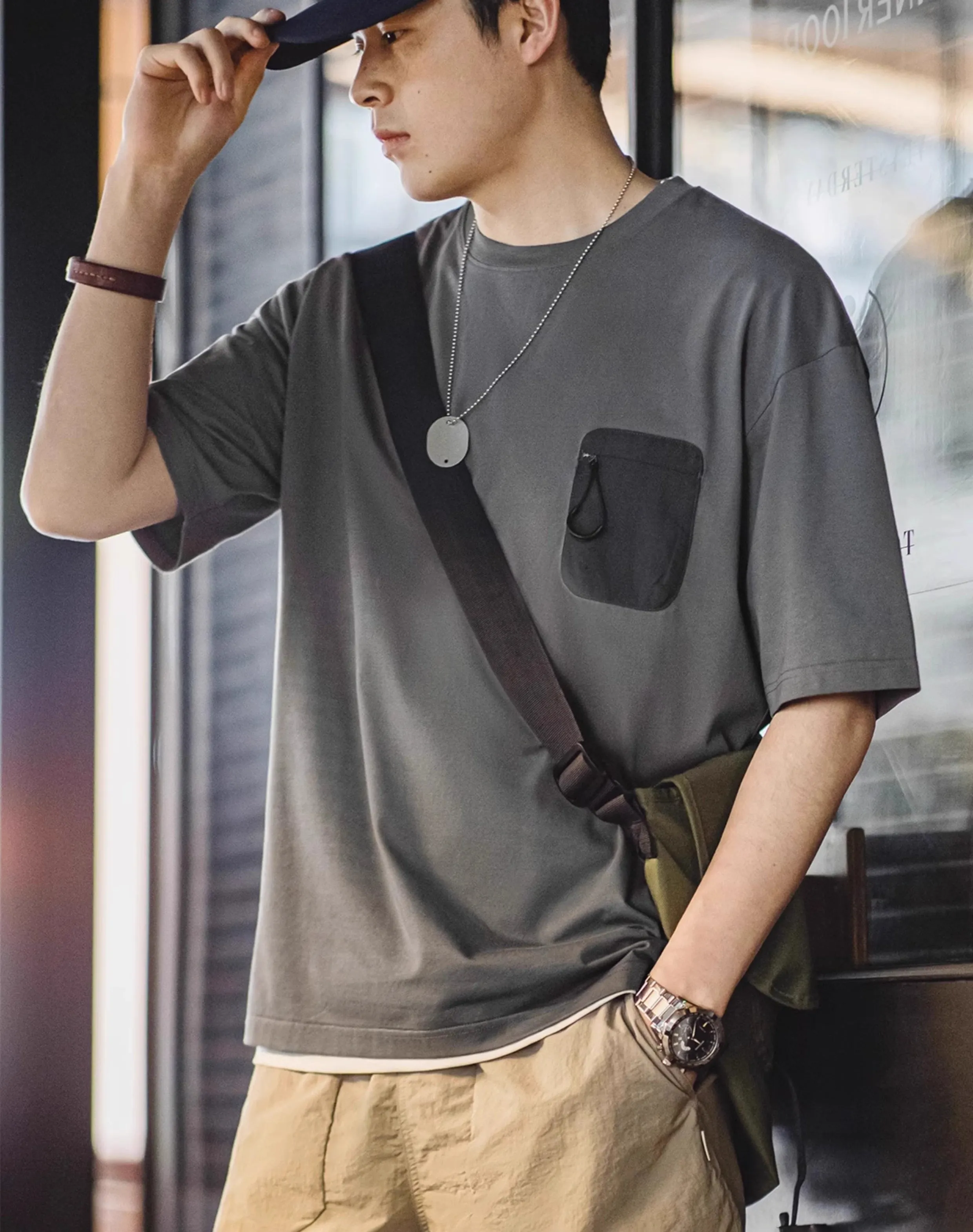American Sorona Cool Breathable Antibacterial Half-Sleeved Men's T-Shirt