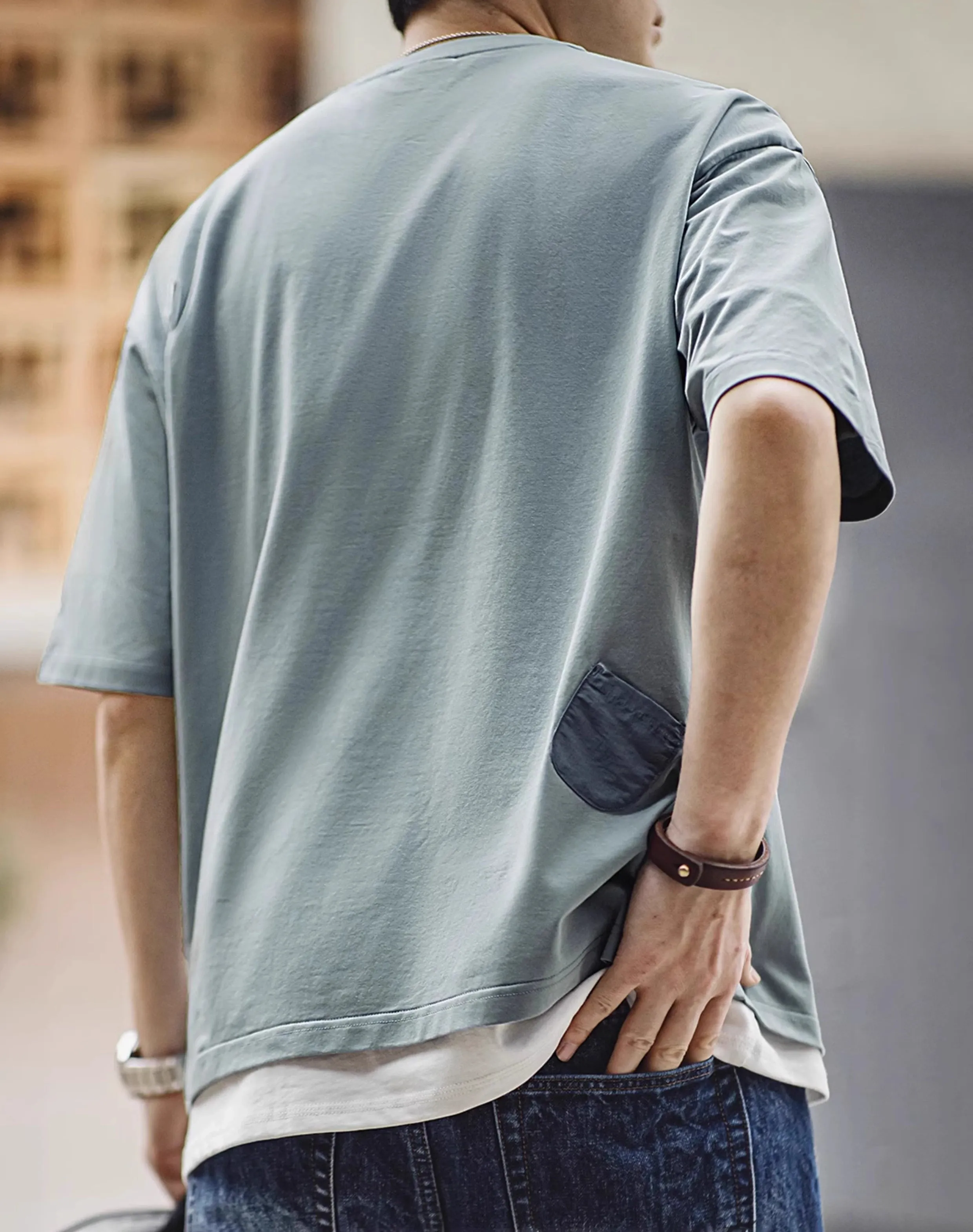 American Sorona Cool Breathable Antibacterial Half-Sleeved Men's T-Shirt