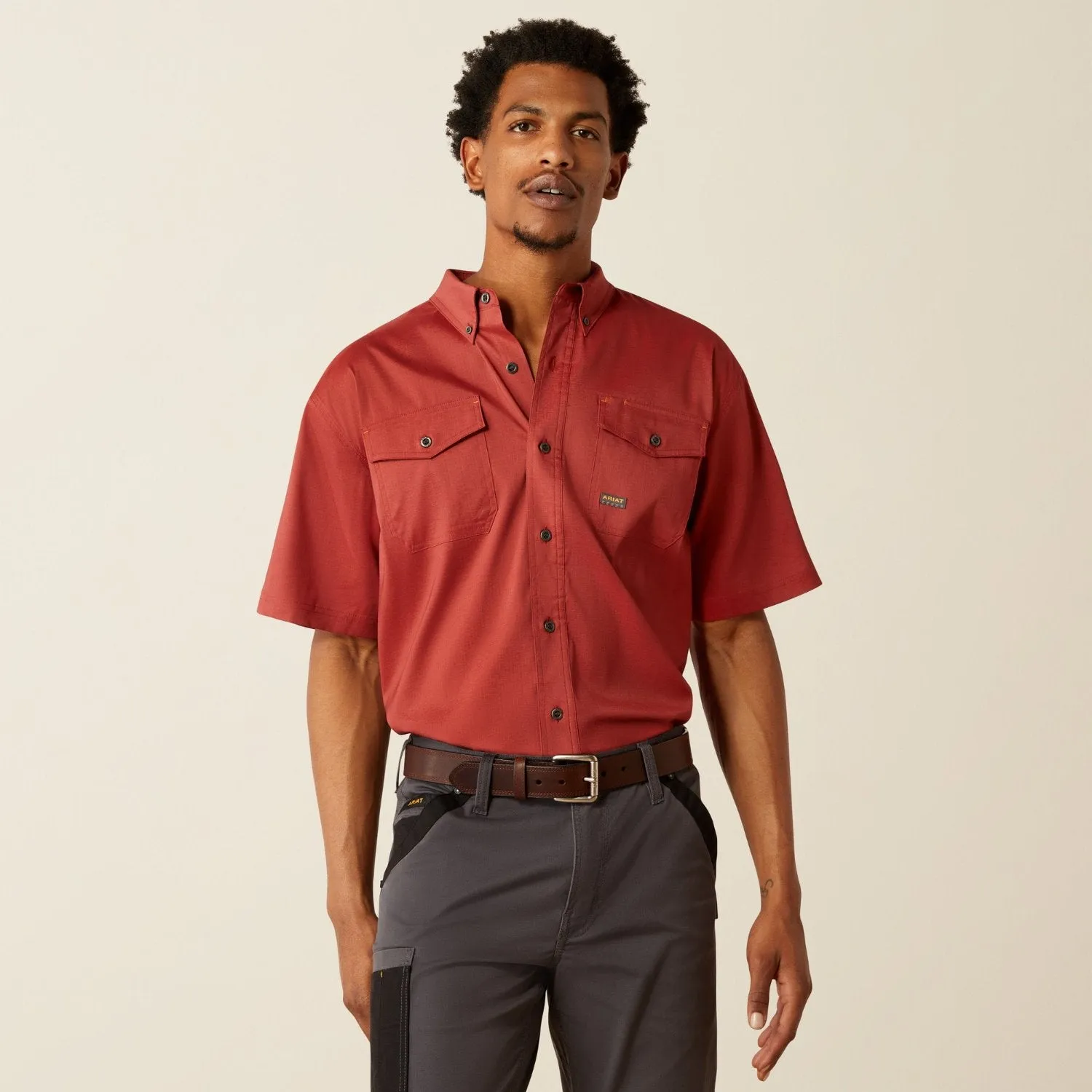 Ariat Rebar MT VT DS Button-Down SS Work Shirt