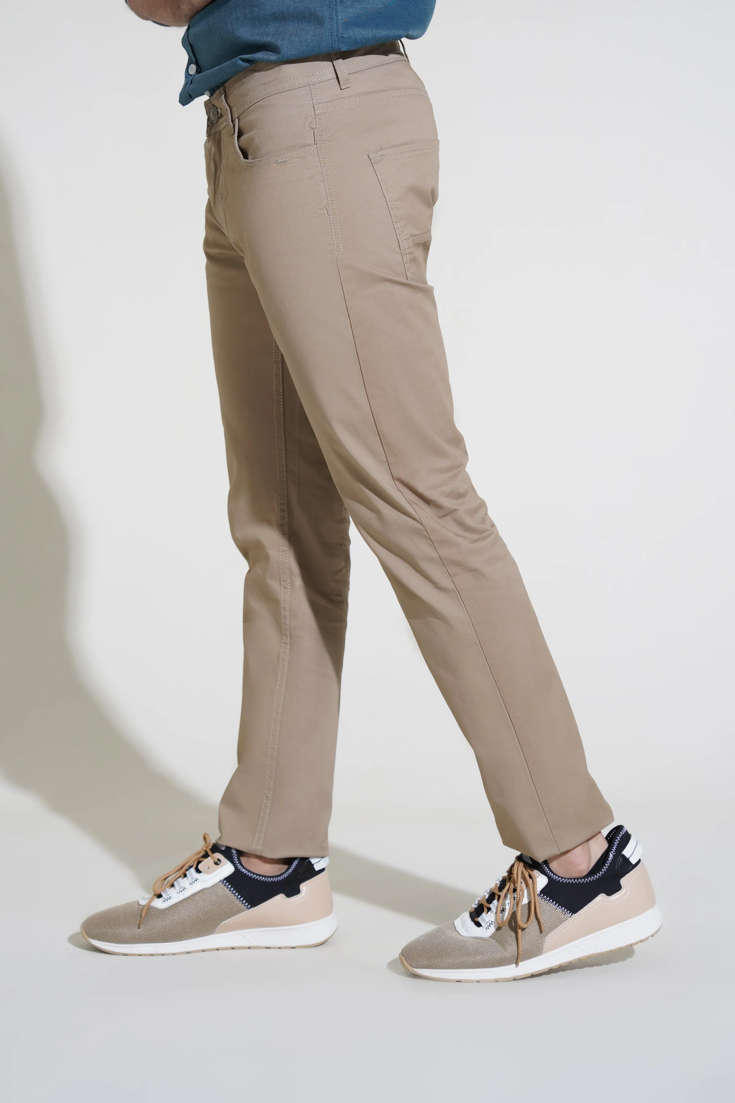 Beige Pants-Slim Fit