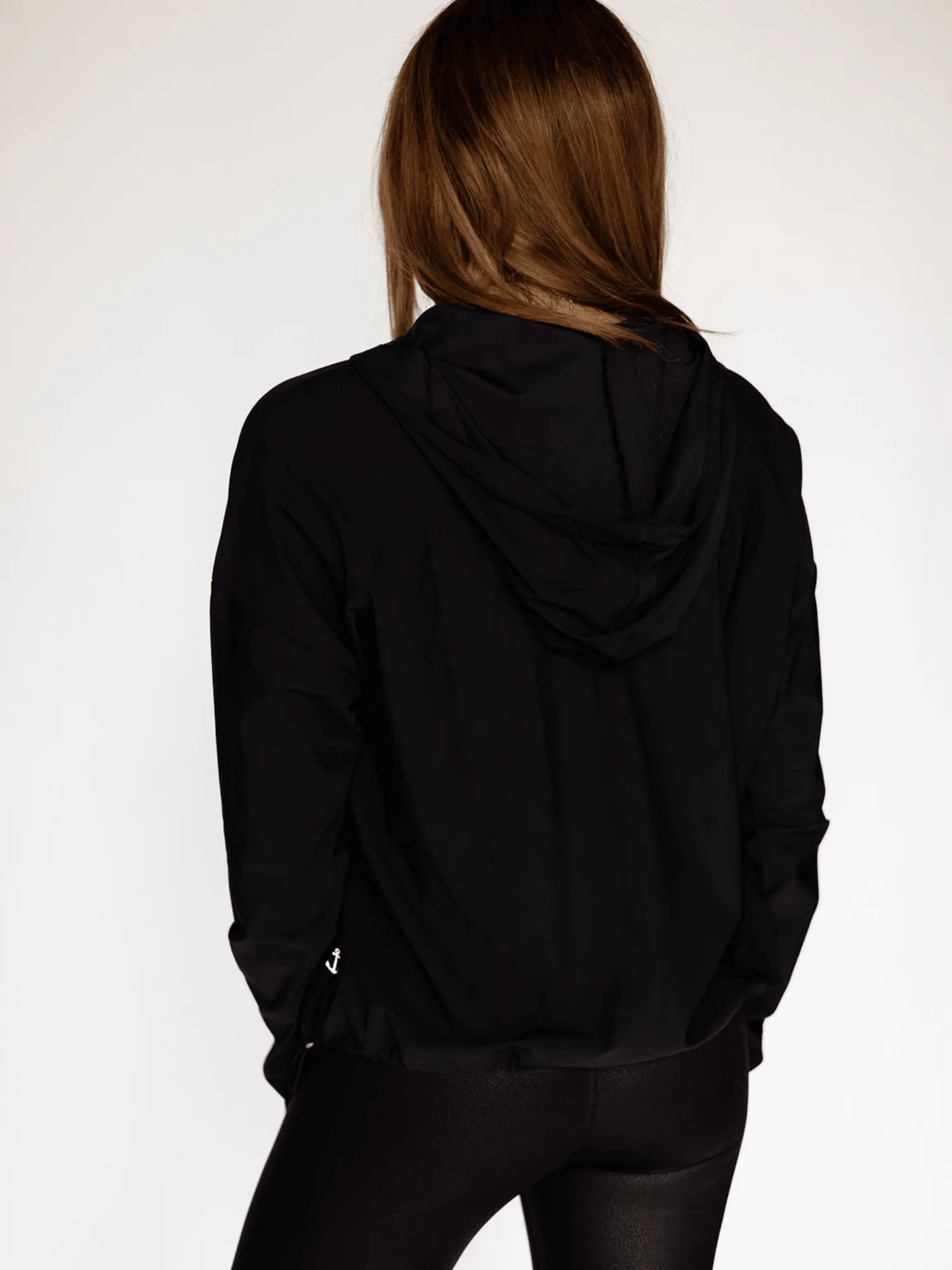 Black "Marion" SPF Lightweight Full Zip Hoodie