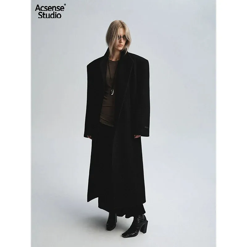 Black Silk Velvet Fishtail Skirt