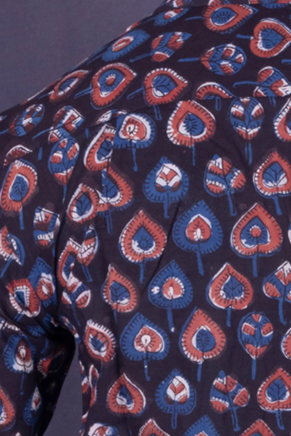 Blue Half Sleeve Jahota Printed Cotton Mens Shirt 10074316
