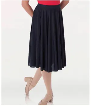 Body Wrappers - Character Dance Below-the-Knee Circle Skirt - Child (0511) - Black