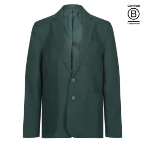 Bottle green unisex Performa eco school blazer