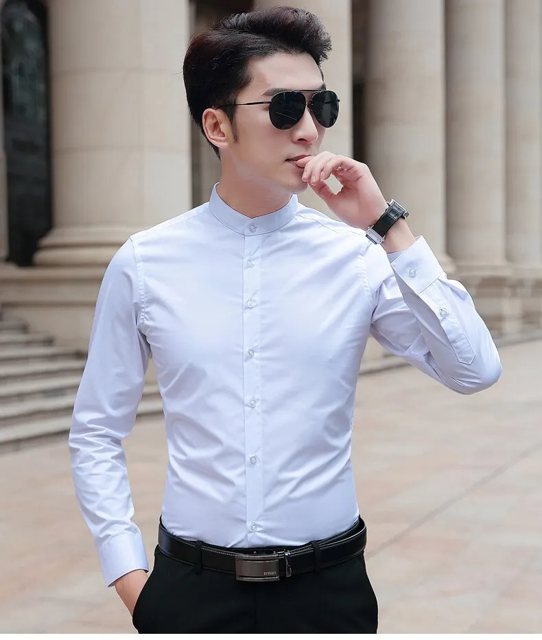 Breathable Stand Collar Business shirt