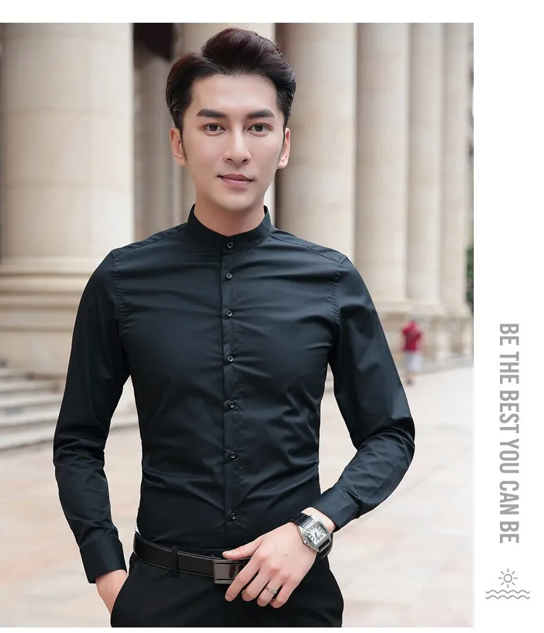 Breathable Stand Collar Business shirt