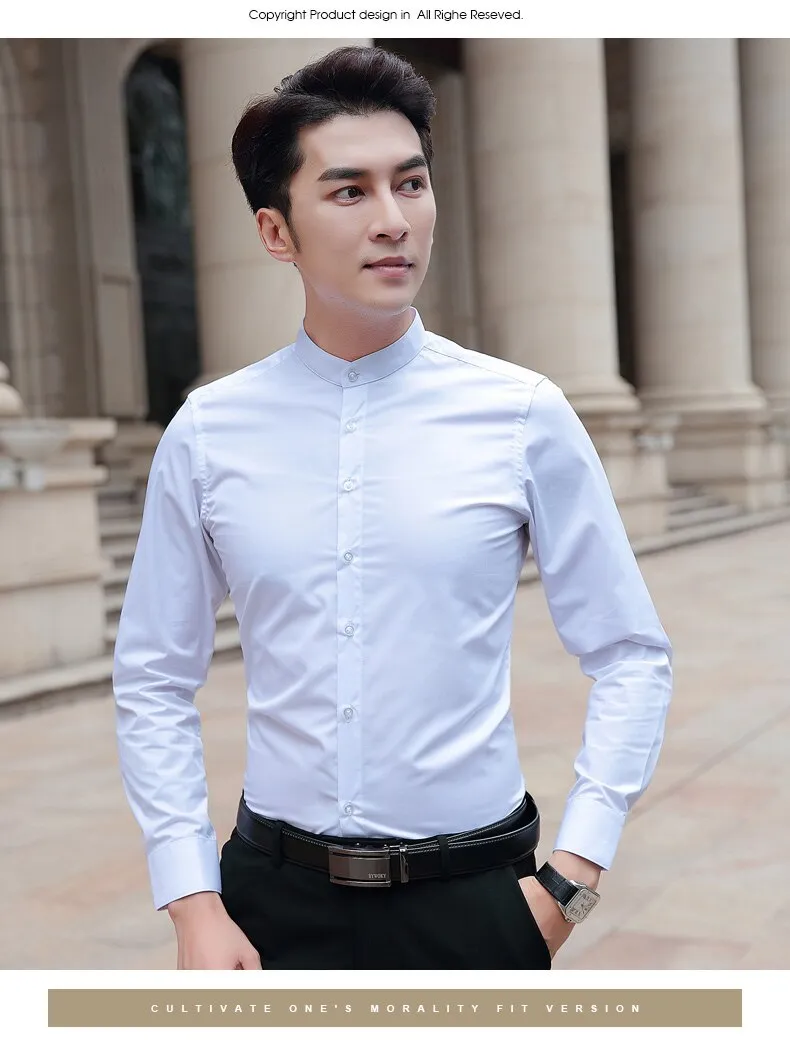 Breathable Stand Collar Business shirt
