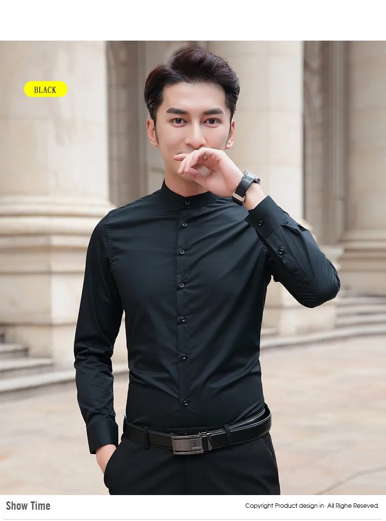 Breathable Stand Collar Business shirt