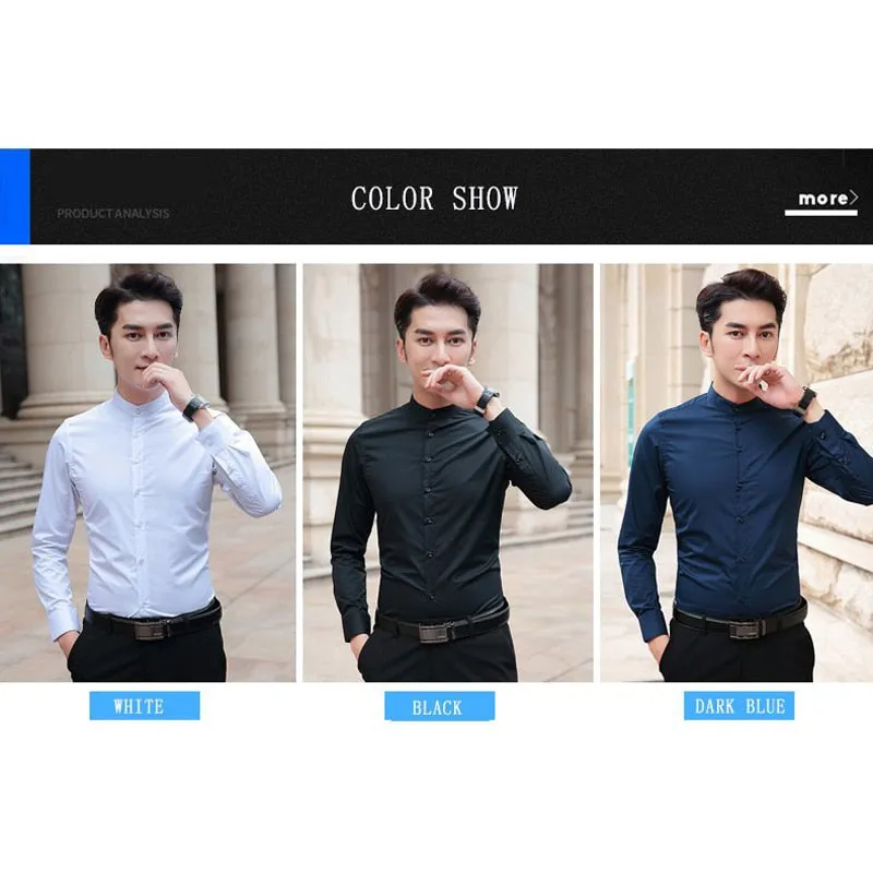 Breathable Stand Collar Business shirt