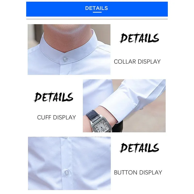 Breathable Stand Collar Business shirt