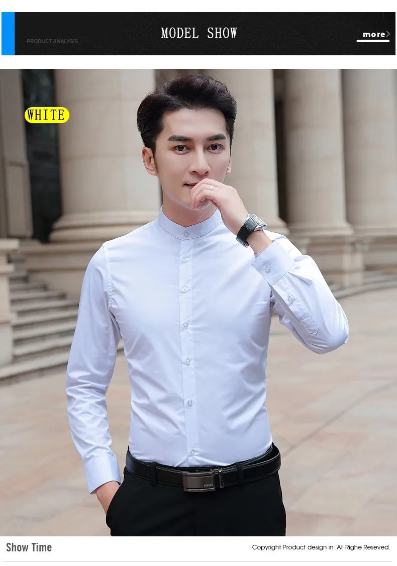 Breathable Stand Collar Business shirt