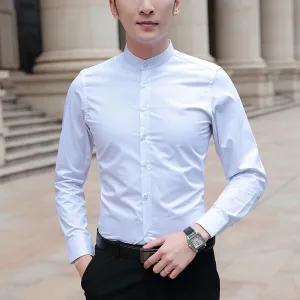 Breathable Stand Collar Business shirt