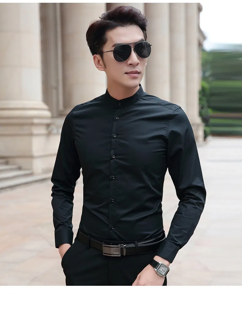 Breathable Stand Collar Business shirt