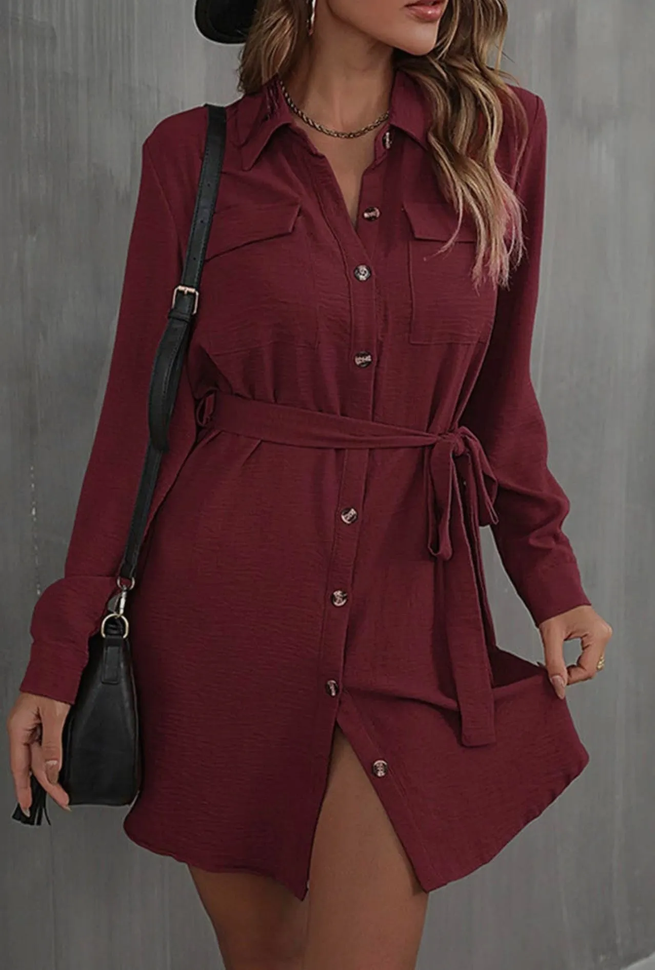Button Down Dandy Shirt Dress