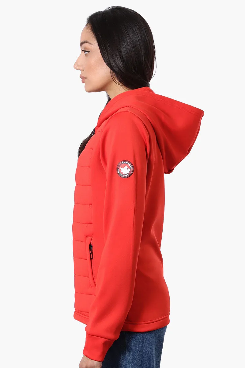 Canada Weather Gear Puffer Techno Fleece Lightweight Jacket - Red