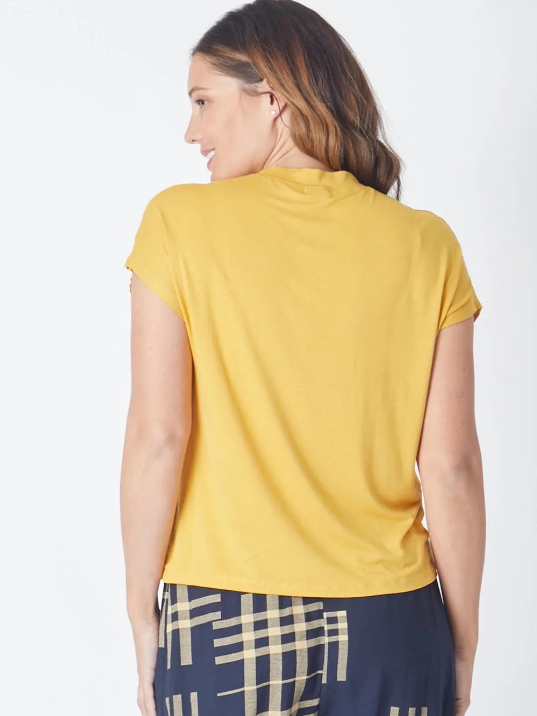Cap Sleeve Top -  Mustard 25892-S
