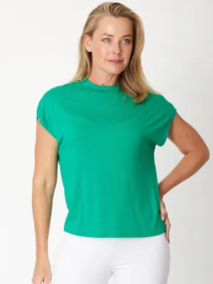Cap Under Jacket Top -  Emerald - 25892