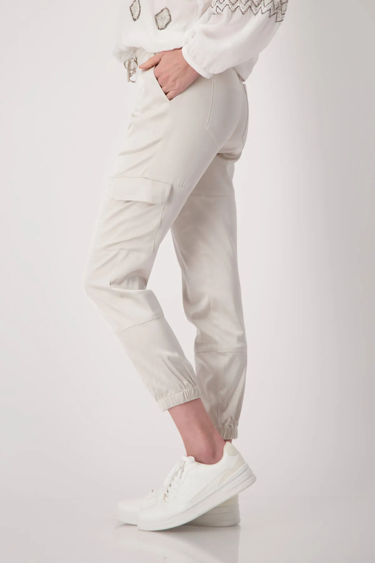 Cargo Jogger Satin Pants