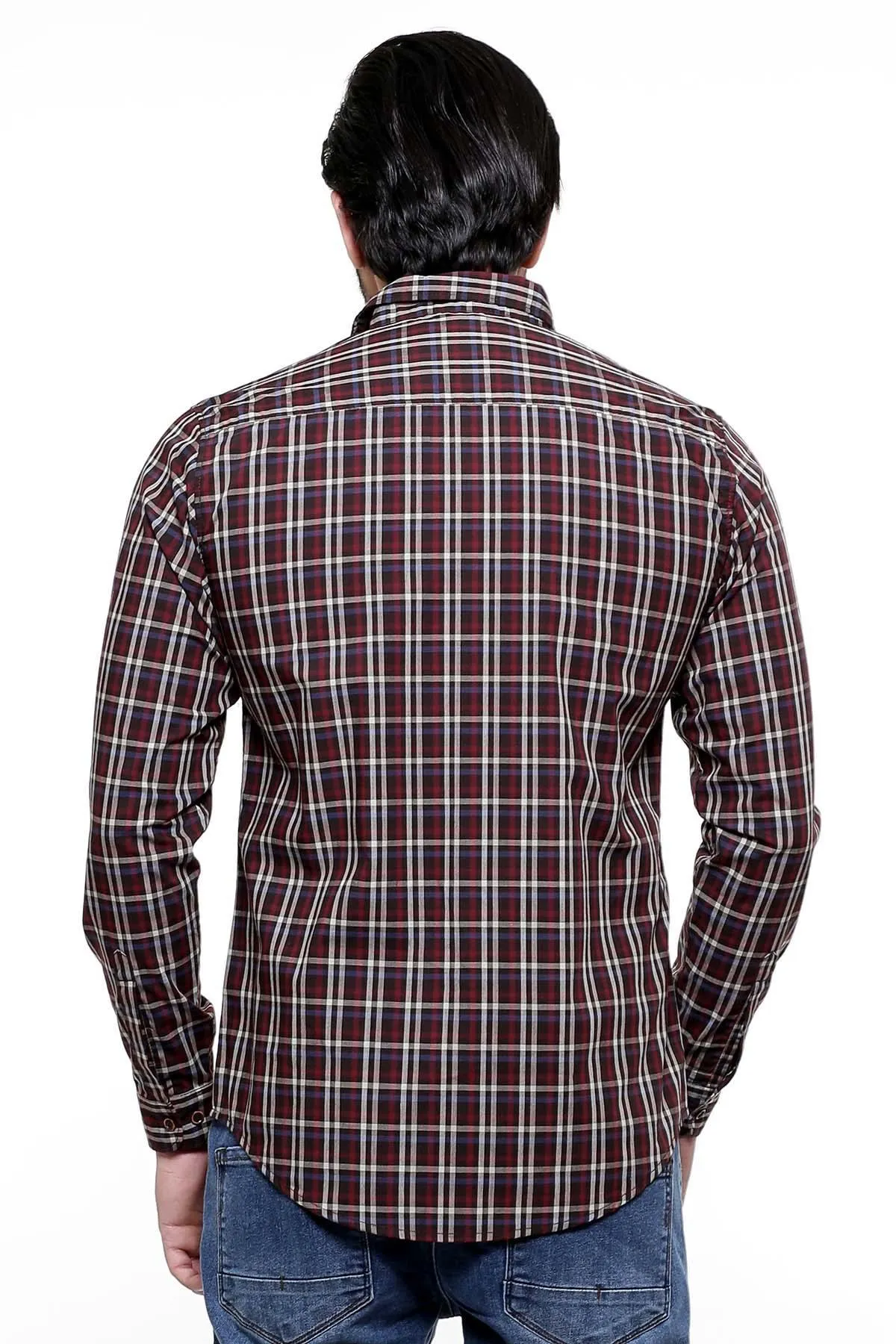 CASUAL SHIRT FULL SLEEVE CHOCOLATE BROWN SLIM FIT