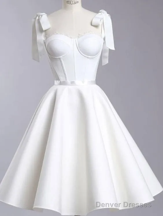 Chic A Line White Straps Homecoming Dress 16Th Birthday Outfits