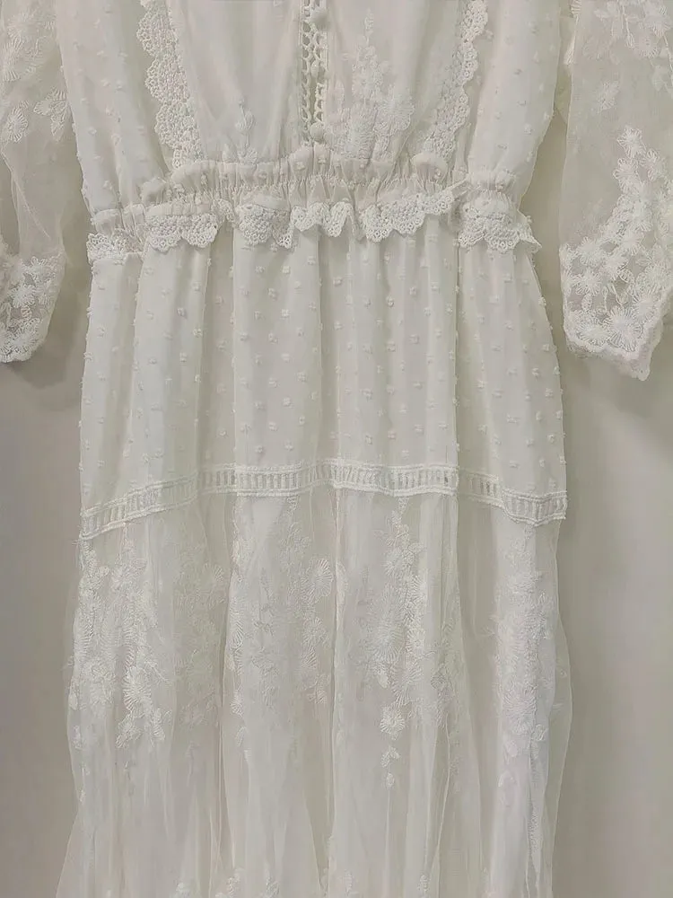 Chic White Lace Dress