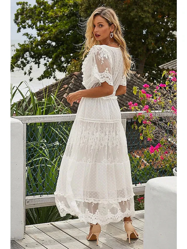 Chic White Lace Dress