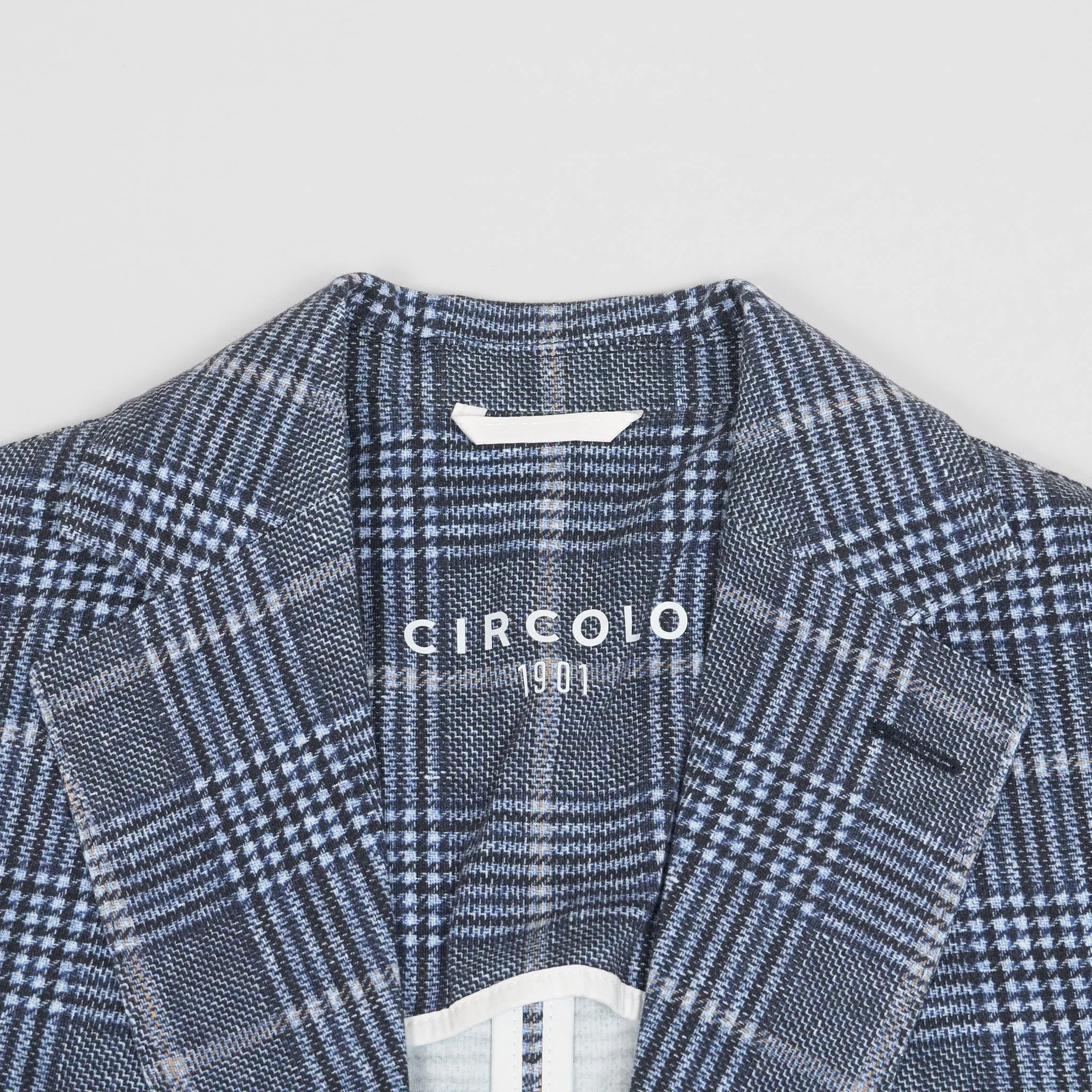Circolo 1901 Easy To Wear Men's Plaid Blue Blazer