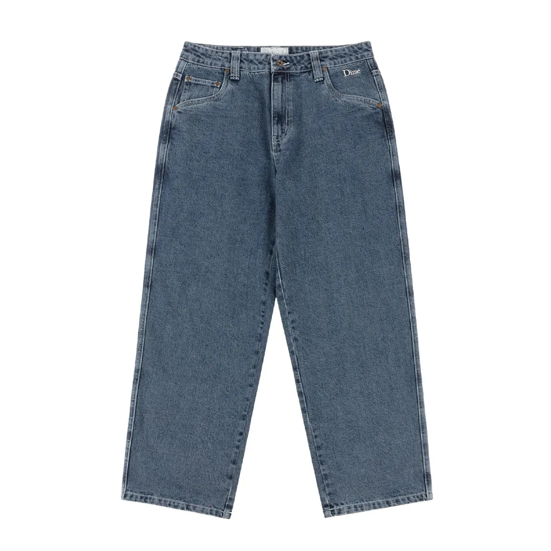 Classic Baggy Denim Pants - Stone Washed