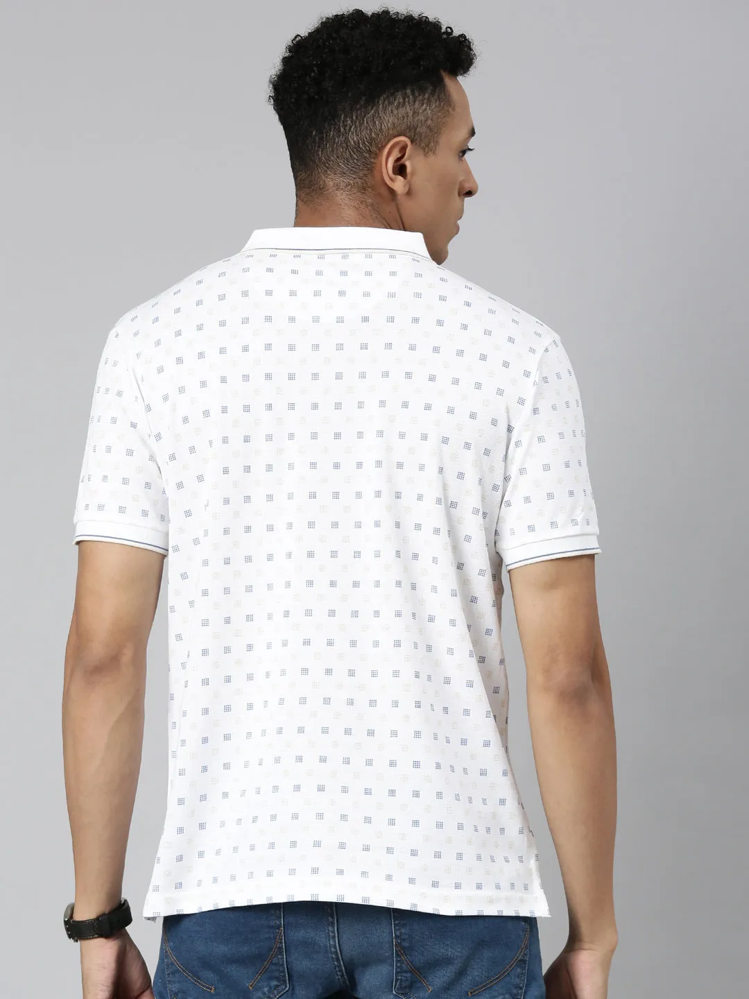 Classic Polo Men's Polo Neck Cotton Slim Fit Printed T-Shirt | BELLO-280 A SF P