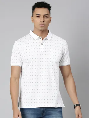 Classic Polo Men's Polo Neck Cotton Slim Fit Printed T-Shirt | BELLO-280 A SF P