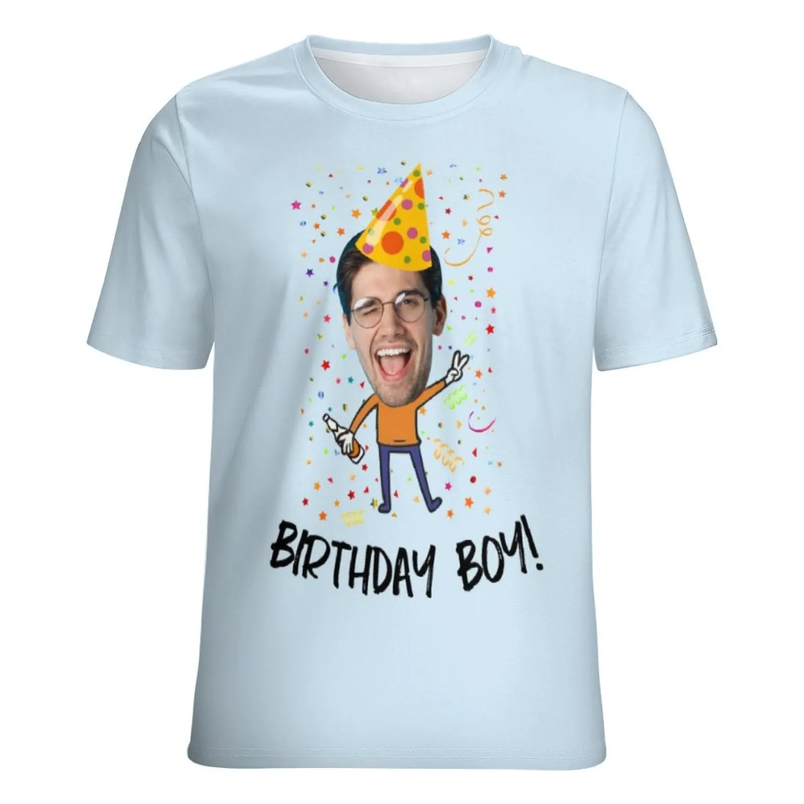 Custom Face&Text Birthday Shirts Birthday Boy Birthday Girl Birthday Party Shirts