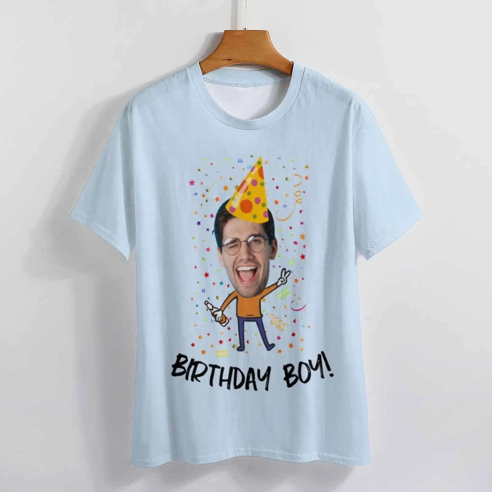 Custom Face&Text Birthday Shirts Birthday Boy Birthday Girl Birthday Party Shirts