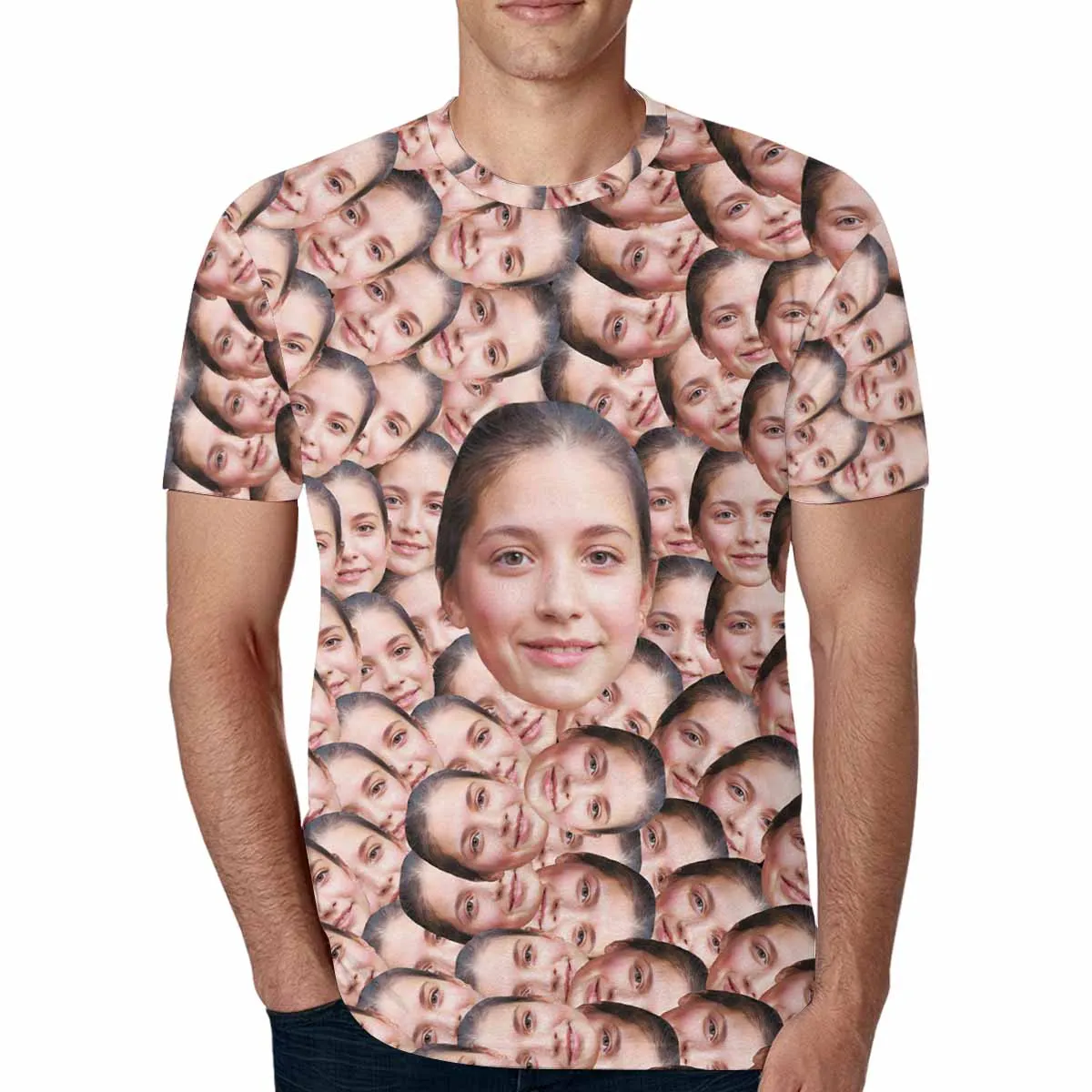 Custom Girlfriend Face Men's All Over Print T-shirt Lightweight Breathable Shorts Suits