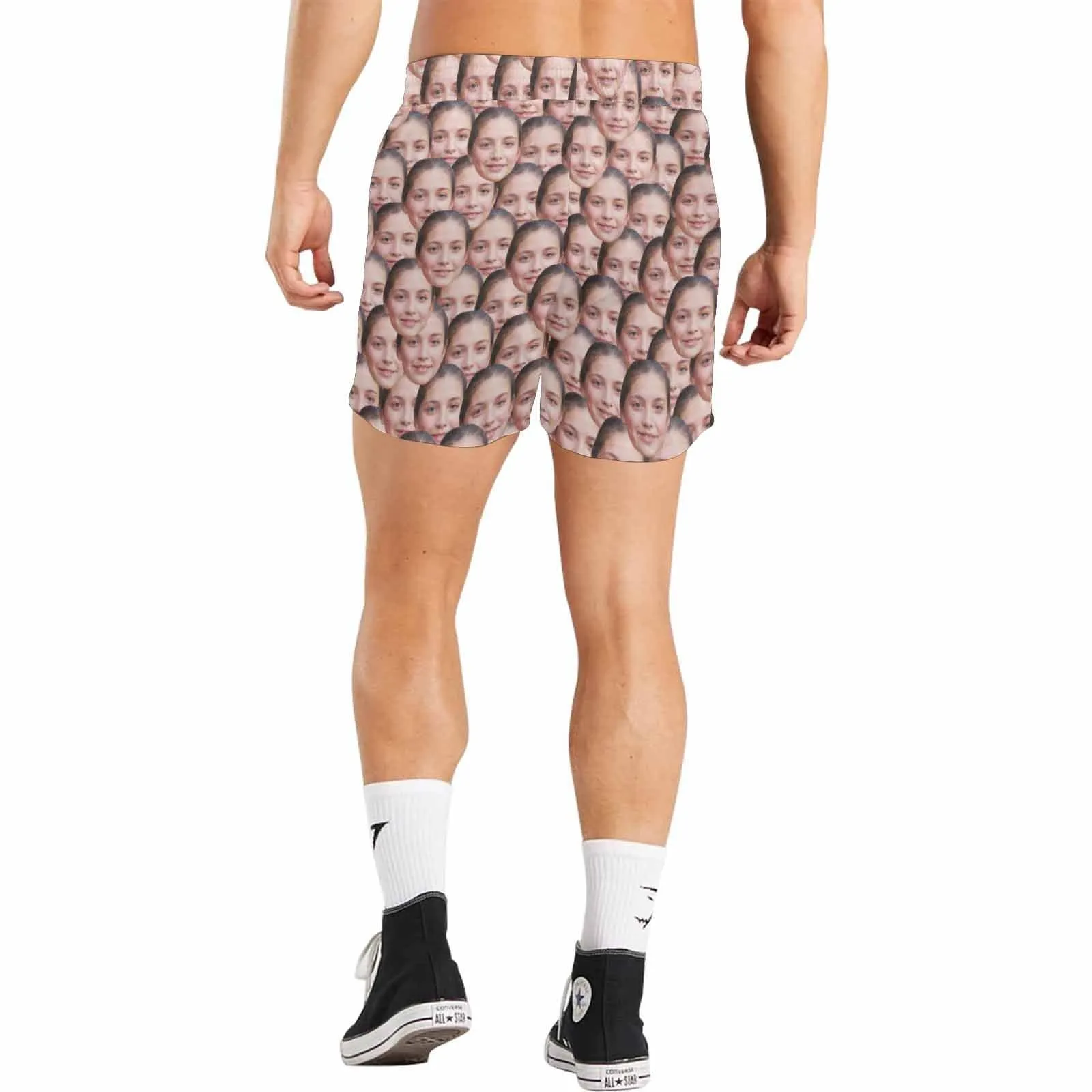 Custom Girlfriend Face Men's All Over Print T-shirt Lightweight Breathable Shorts Suits