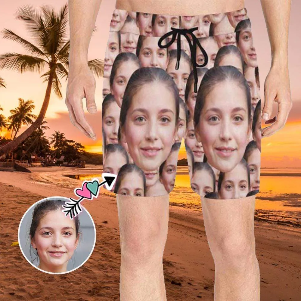 Custom Girlfriend Face Men's All Over Print T-shirt Lightweight Breathable Shorts Suits