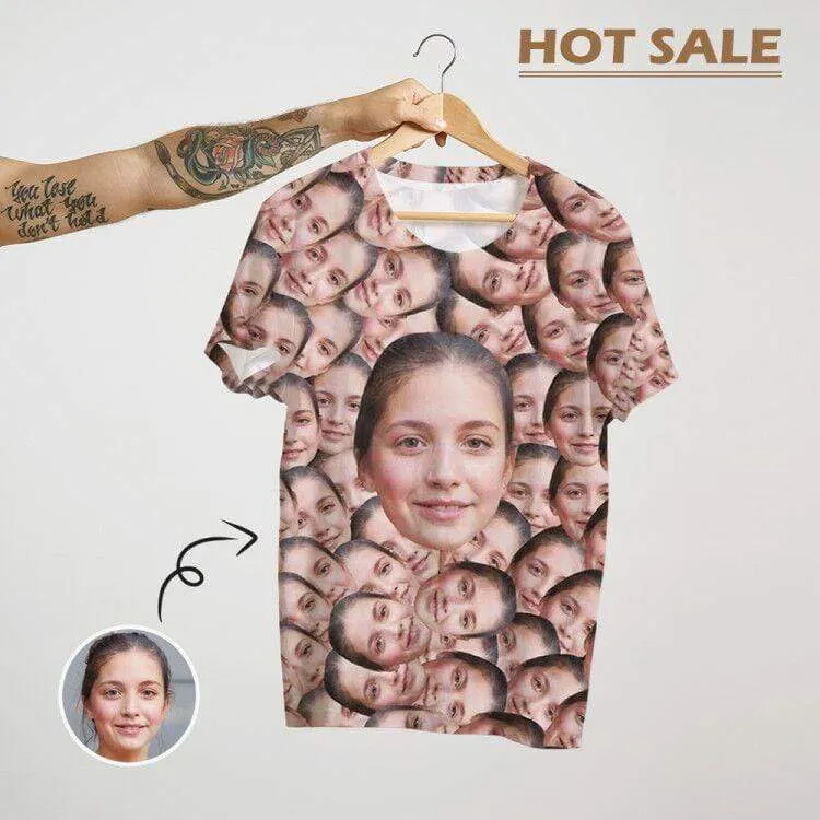 Custom Girlfriend Face Men's All Over Print T-shirt Lightweight Breathable Shorts Suits