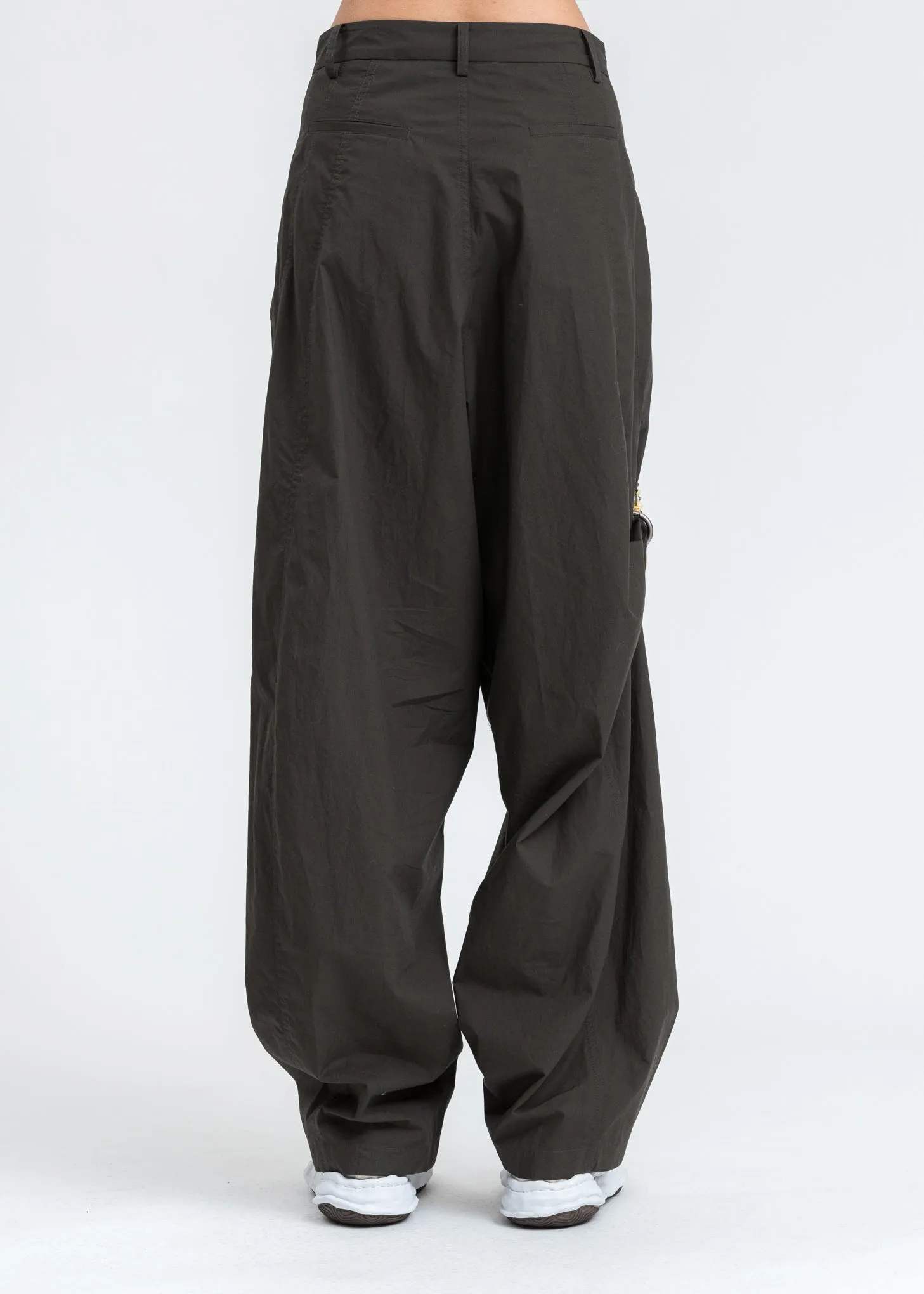 Dark Green Chained Wide Pants