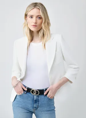 Debra Single Breasted Patch Pocket Boucle Blazer