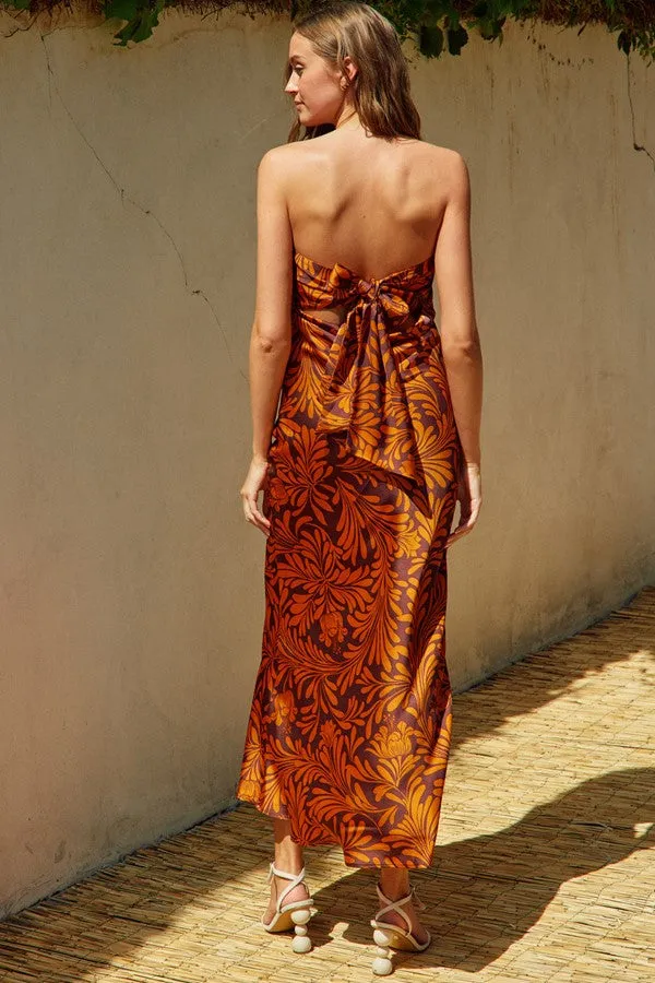 Deco Strapless Dress