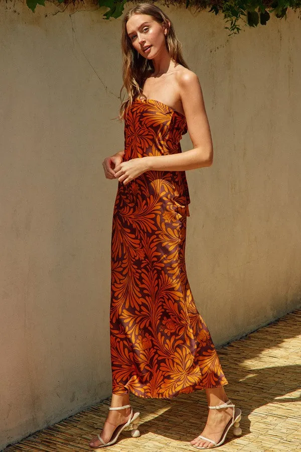 Deco Strapless Dress