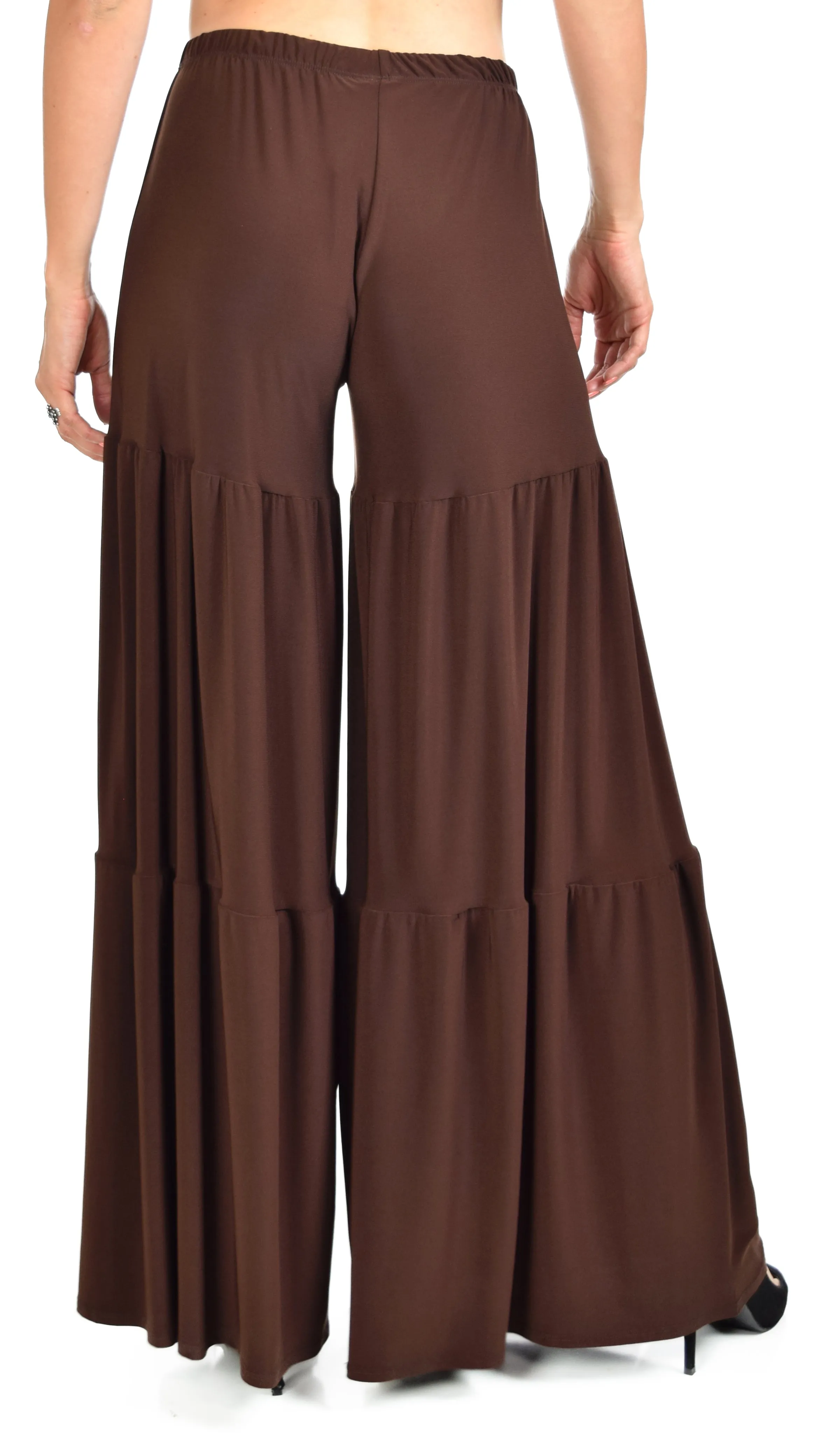 Designer Boho Pants, Tiered pants, Designer Plus size Pants, Palazzo Pants, Black Pants, Gaucho Pants, Brown Pants