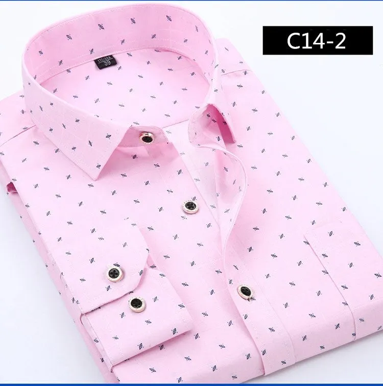 Designer Men Shirt Long Sleeve Casual Shirt Slim Fit Print Shirts