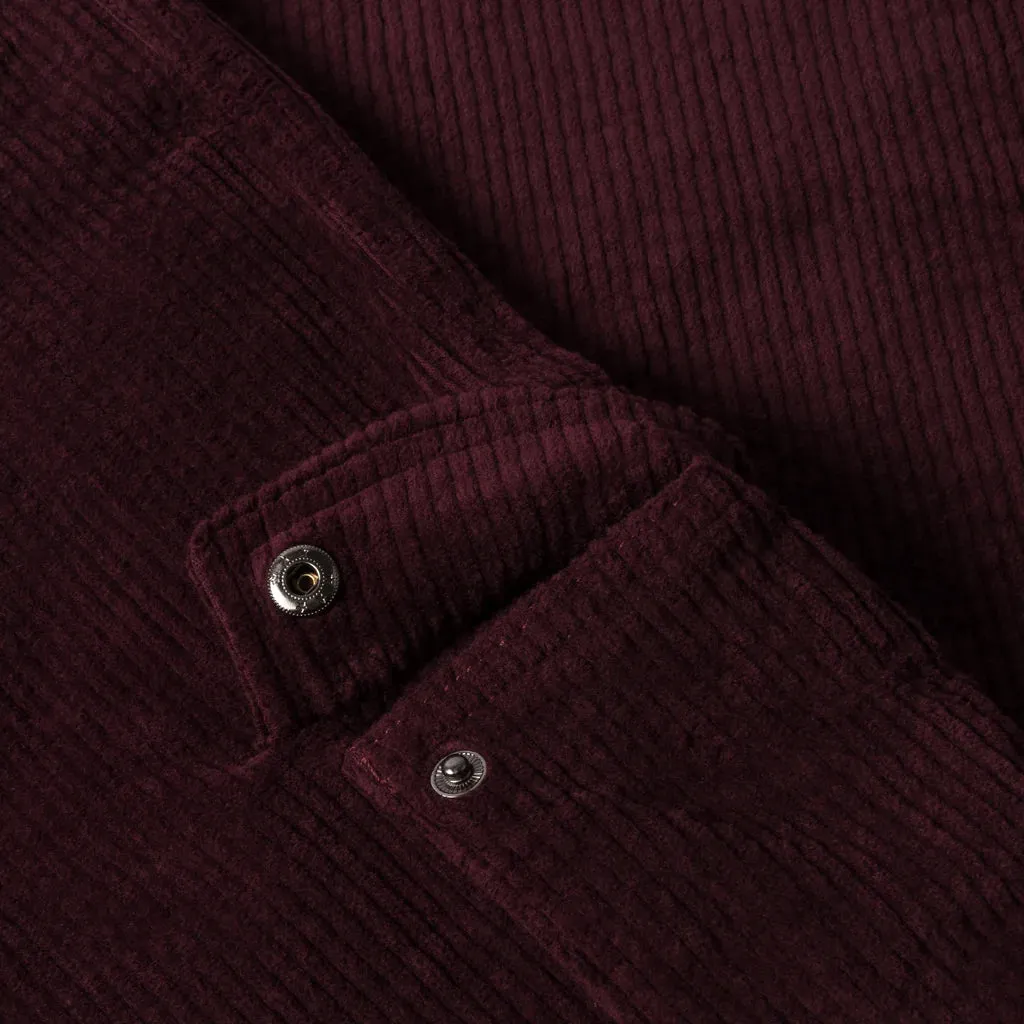 Dime - Relaxed Cargo Cord Pants in Burgundy